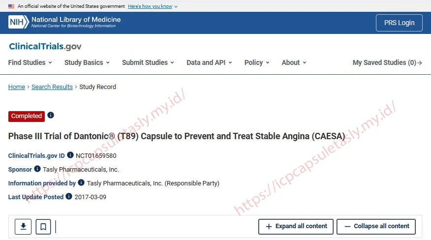 fda tahap 3 icp tasly